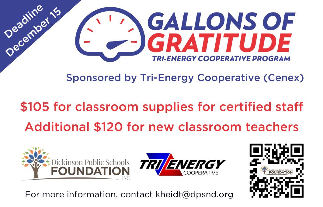 Gallons of Gratitude Tri-Energy Cooperative Program information flyer