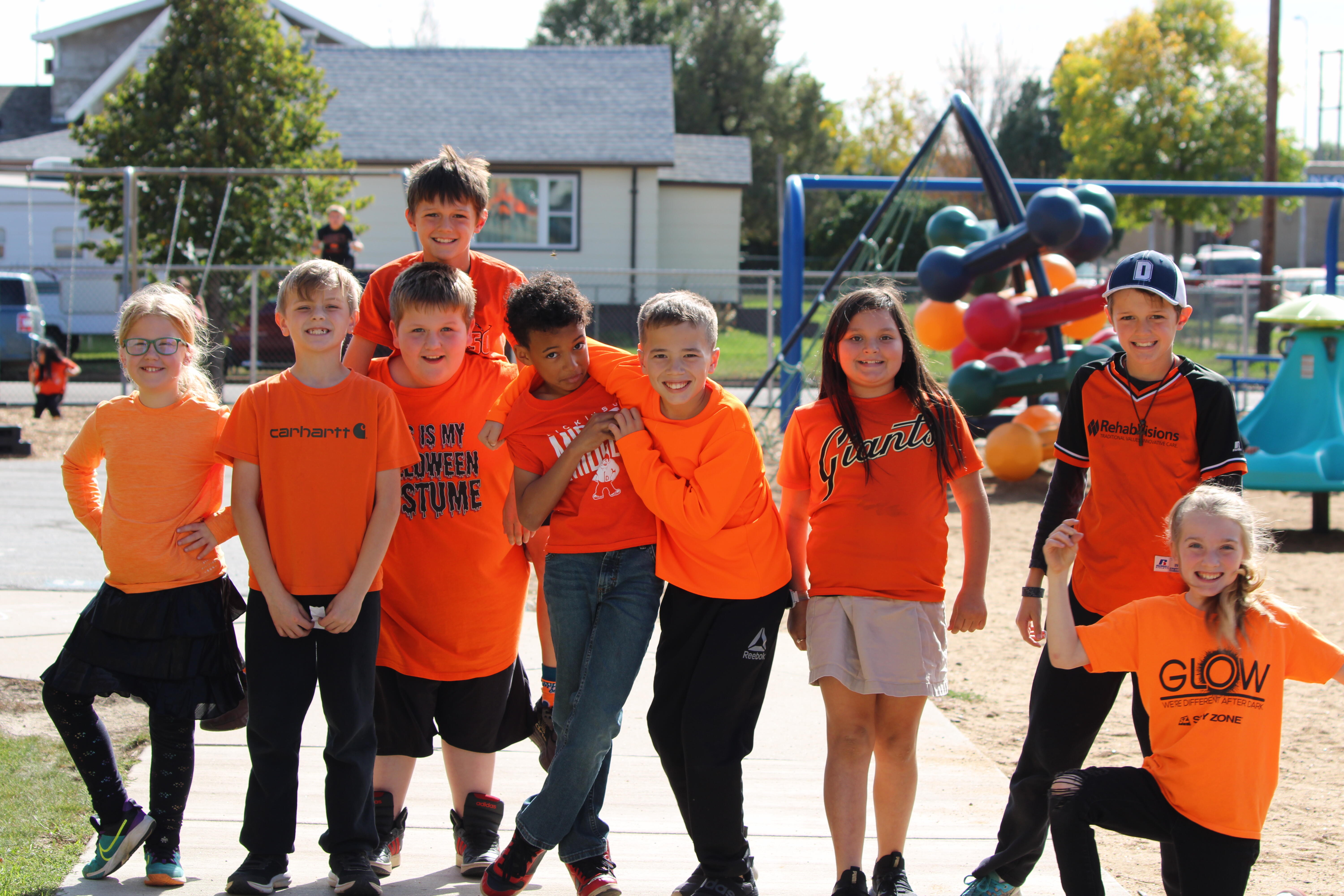 Roosevelt students in the playground